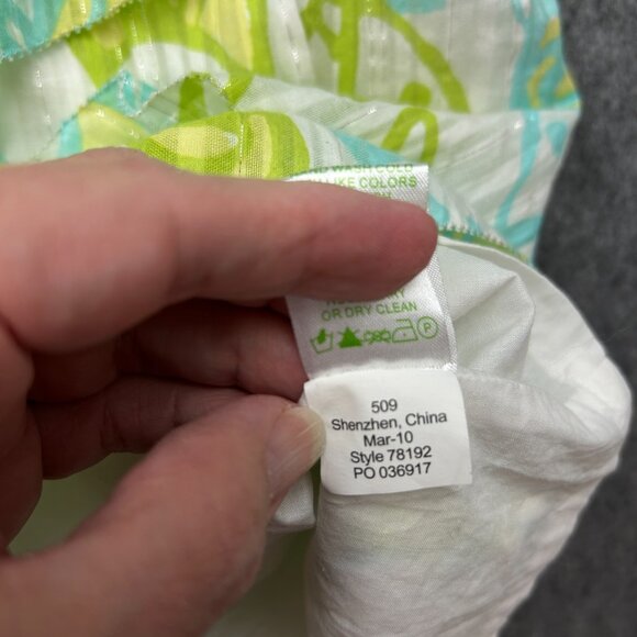 Lilly Pulitzer Arden Off The Hook Strapless Tiered Dress Women's Sz 4 Fish Print - Picture 9 of 12